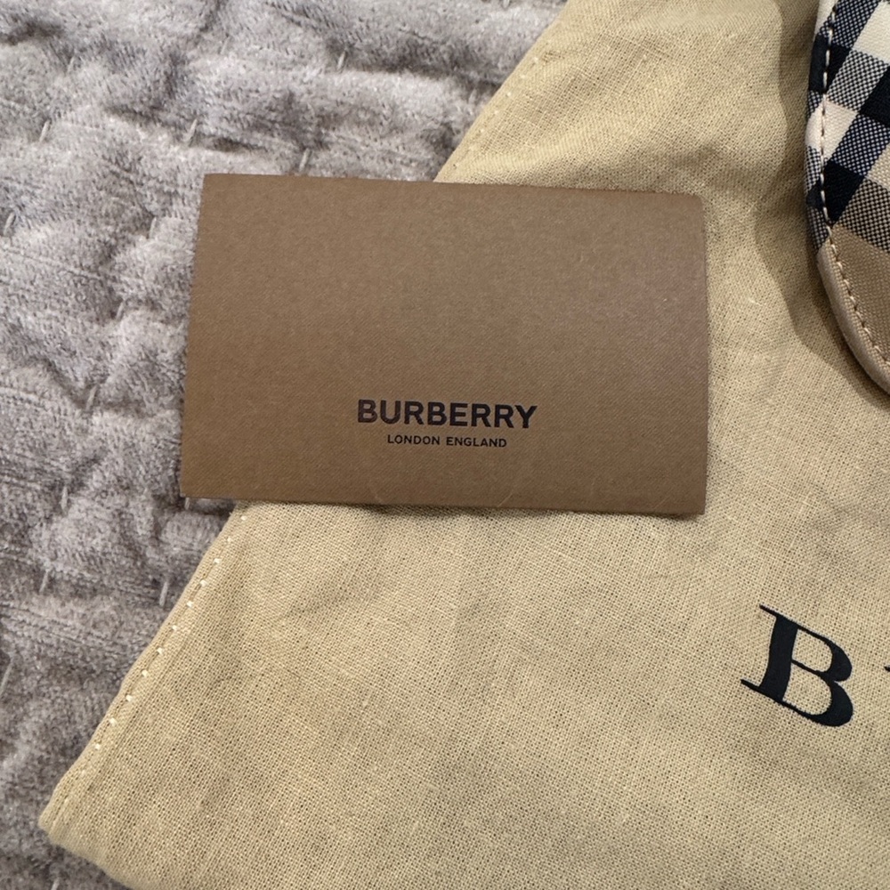 Burberry LONDON ENGLAND Beige and Black Check Belt Bag - Picture 6 of 12